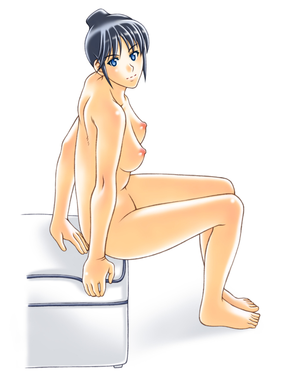 椅子に座って振り向く（俯瞰／真横）