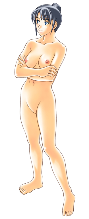 腕を組む（斜前／俯瞰）